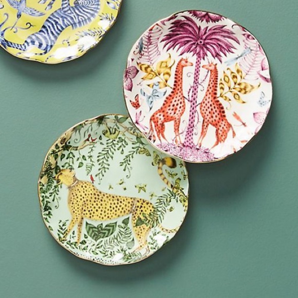 EUC Anthropologie Emma J Shipley Ceramic Decorative Coaster Trinket Dosh